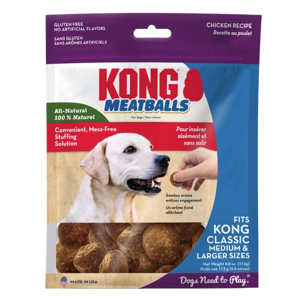 KONG Meatballs Dog Treat Standard 1ea 4 oz For Sale