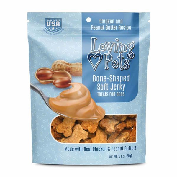 Loving Pets Bone-Shaped Soft Jerky Dog Treat Chicken & Peanut Butter 1ea 6 oz For Discount