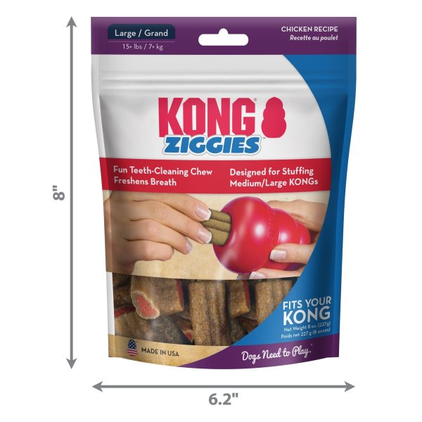 KONG Stuff N Ziggies Dog Treat 1ea 8 oz, LG Hot on Sale