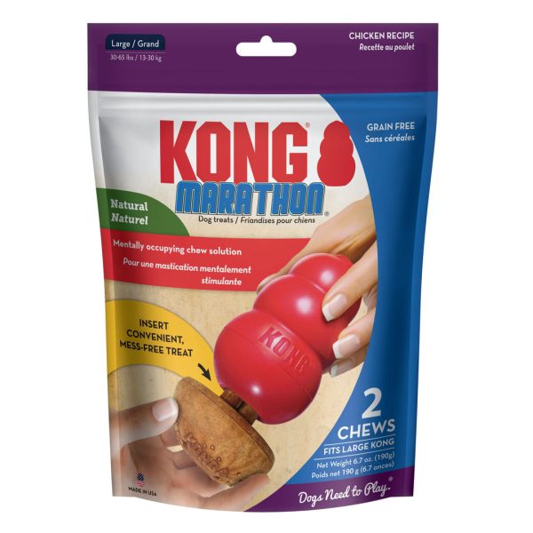 KONG Marathon Dog Treats Chicken 2 pk, LG For Discount