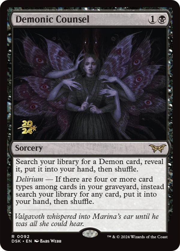 Demonic Counsel [Duskmourn: House of Horror Prerelease Promos] Supply