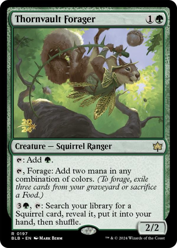 Thornvault Forager [Bloomburrow Prerelease Promos] Discount