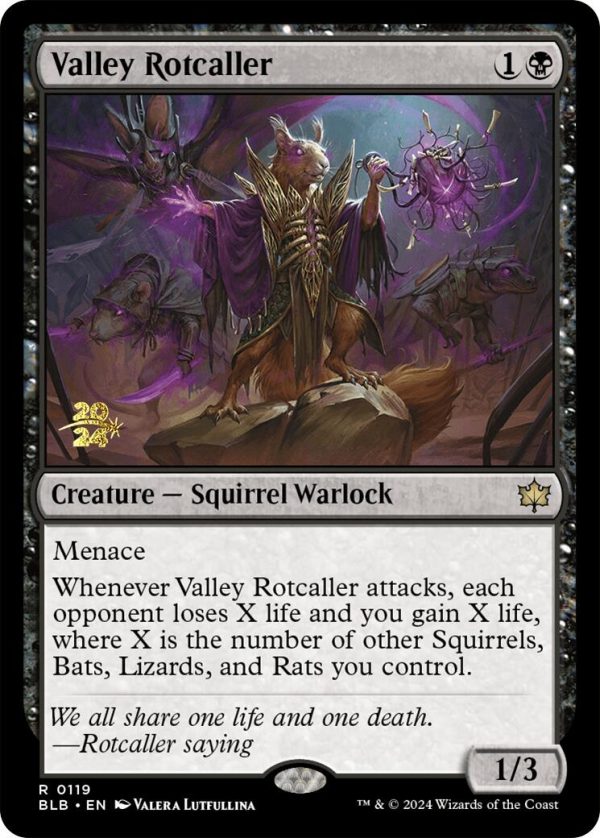 Valley Rotcaller [Bloomburrow Prerelease Promos] Online now