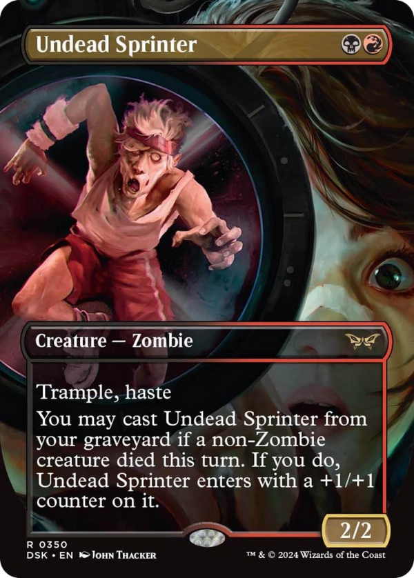 Undead Sprinter (Borderless) [Duskmourn: House of Horror] For Cheap