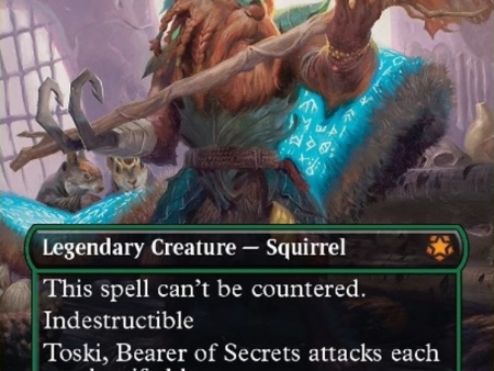 Toski, Bearer of Secrets (Borderless) [Bloomburrow Special Guests] Hot on Sale