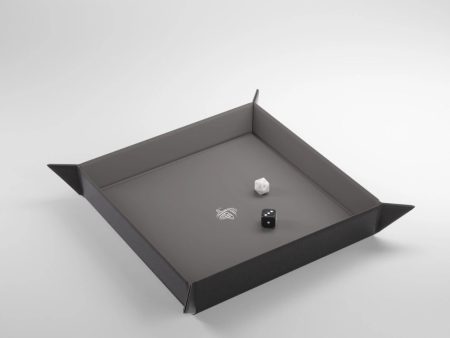 GameGenic - Magnetic Dice Tray Square (Black Grey) Supply