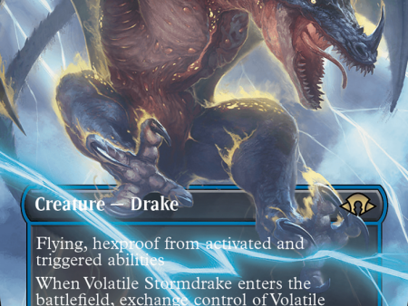 Volatile Stormdrake (Borderless) [Modern Horizons 3] Supply