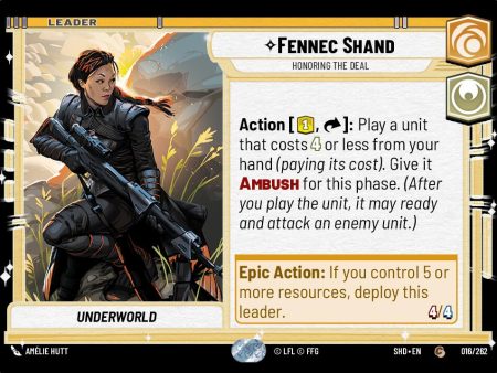 Fennec Shand - Honoring the Deal (016 262) [Shadows of the Galaxy] Online Sale