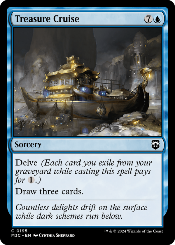 Treasure Cruise (Ripple Foil) [Modern Horizons 3 Commander] Online now