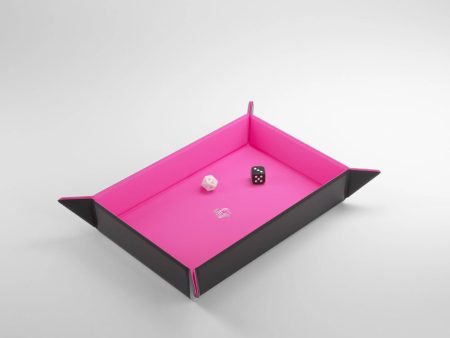 GameGenic - Magnetic Dice Tray Rectangular (Black Pink Supply