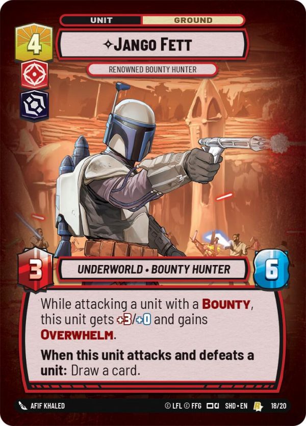 Jango Fett - Renowned Bounty Hunter (18 20) [Shadows of the Galaxy: Weekly Play] Discount