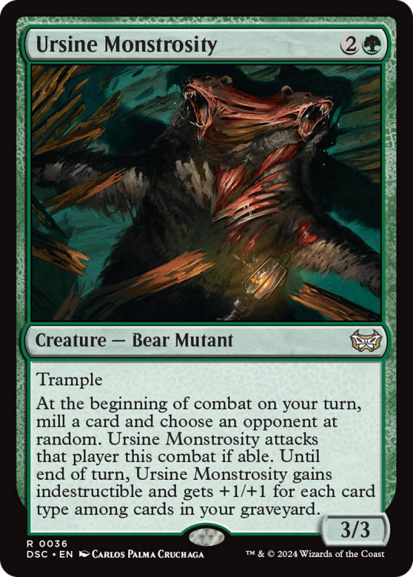 Ursine Monstrosity [Duskmourn: House of Horror Commander] For Cheap