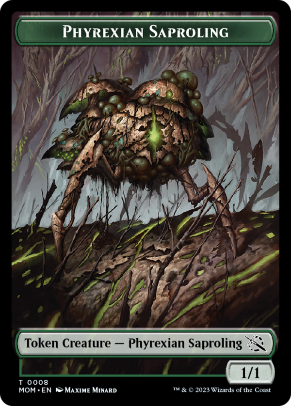 Treasure (21)    Phyrexian Saproling Double-Sided Token [March of the Machine Tokens] Hot on Sale