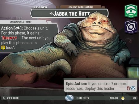 Jabba the Hutt - His High Exaltedness (Showcase) (268) [Shadows of the Galaxy] on Sale